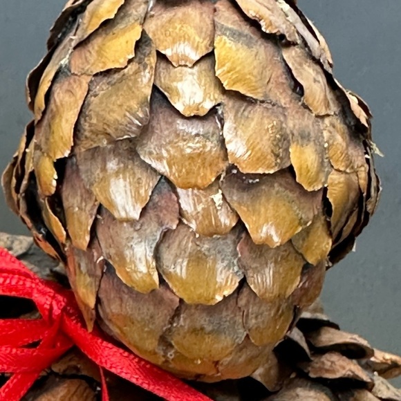 Vtg Handmade Decorative Pinecone Duck Figurine Rustic Folk Art Cabin Retro Lodge - Picture 9 of 15